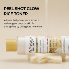 Dr. Melaxin Peel Shot Glow White Rice Toner Nudie Glow Australia