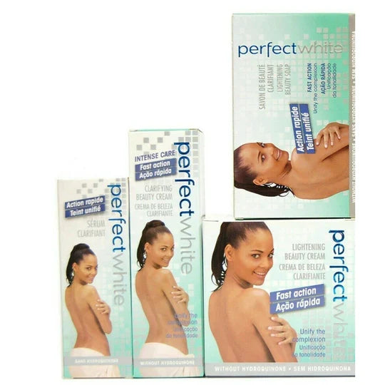 Perfect White Lightening Combo Set (Serum, Creme Oil, Soap and Cream Jar) Perfect White