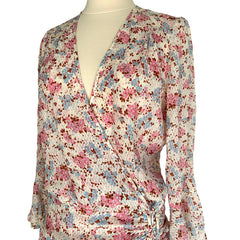 Pink Floral Dress - M