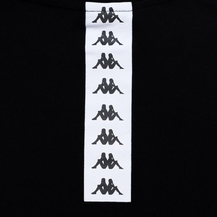 Polera Kappa Men Black Omini White Banda Back