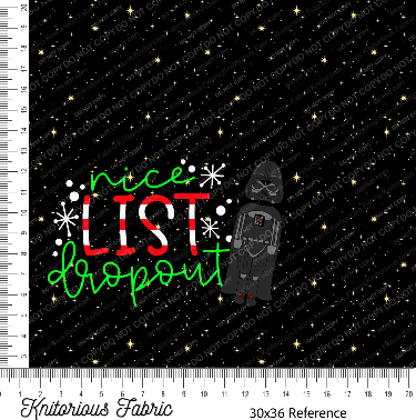 Nice List / Cotton Lycra / 30x36
