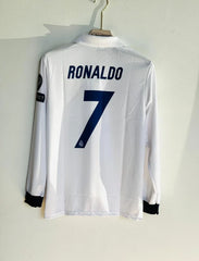 PRINTED REAL MADRID 2016-17 HOME KIT RONALDO FULLSLEEVE POLO