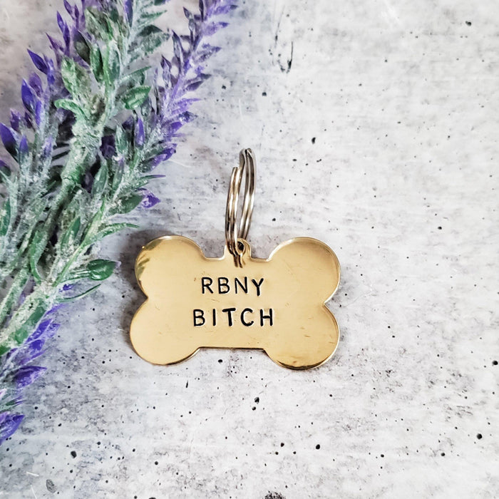 RBNY BITCH Pet Tag Salt and Sparkle