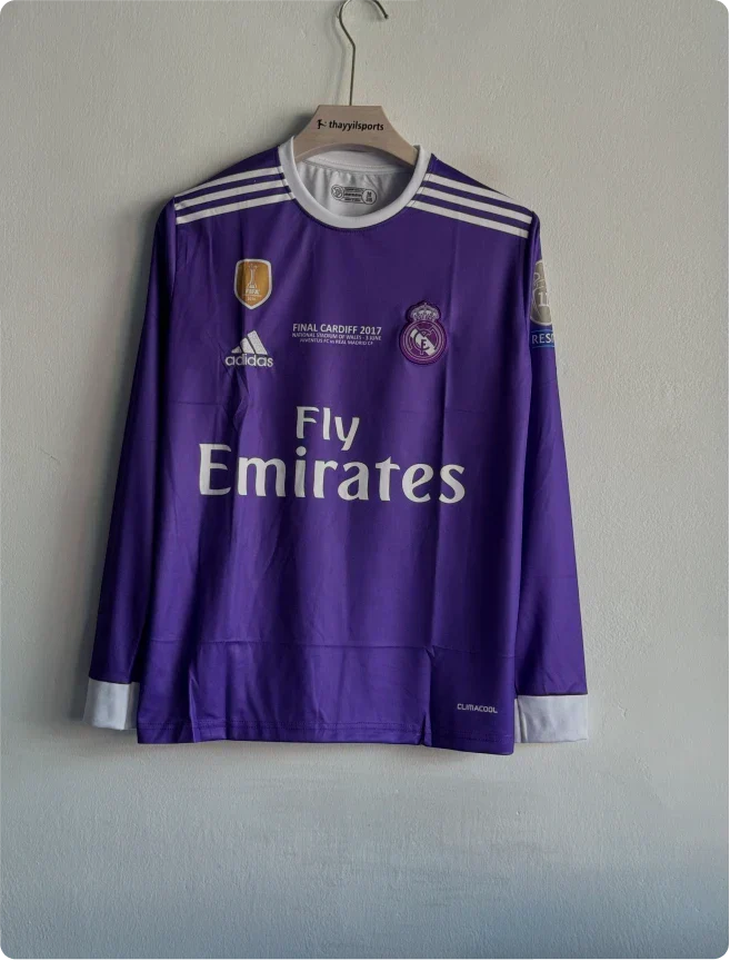 REAL MADRID 2016-17 AWAY KIT RONALDO FULLSLEEVE PRINTED PREMIUM