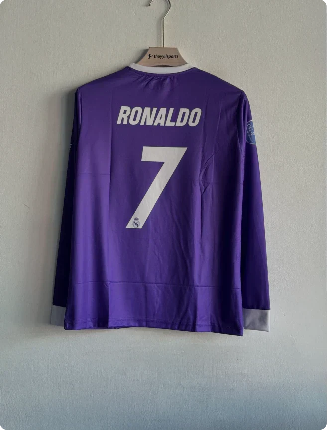 REAL MADRID 2016-17 AWAY KIT RONALDO FULLSLEEVE PRINTED PREMIUM