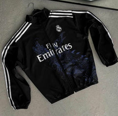 Real Madrid Dragon Black Zipper fleece