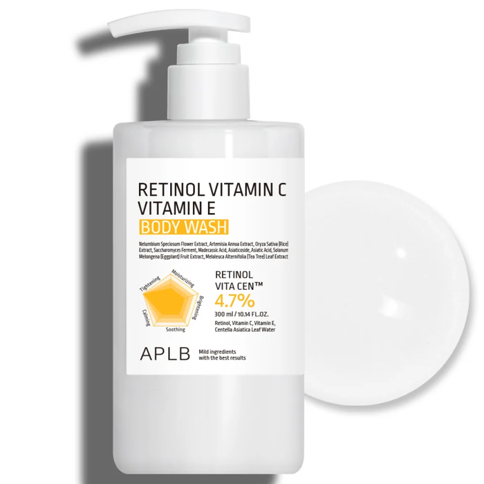 APLB Retinol Vitamin C Vitamin E Body Wash Nudie Glow Australia