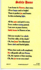 Safely Home U - LAMINATED HOLY CARDS- QUANTITY 25 PRAYER CARDS