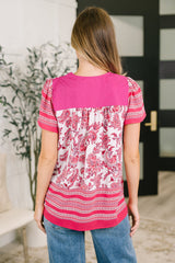 Say That You Need Me Contrast Detail Blouse Blouses Ave Shops