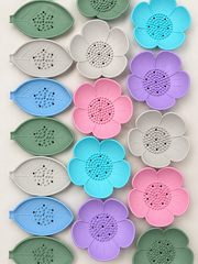 Shower Steamer Tray - Flower - Flexible Silicone Soap Tray