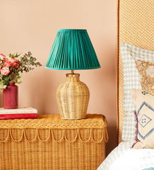 Small Rattan Cordless Table Lamp