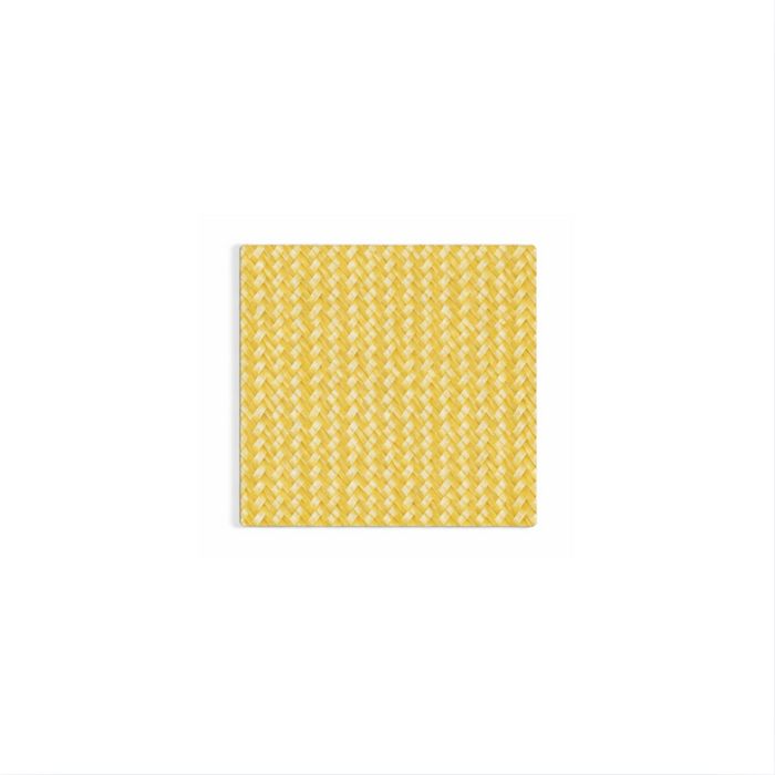 Square Rattan Weave Glass Platter