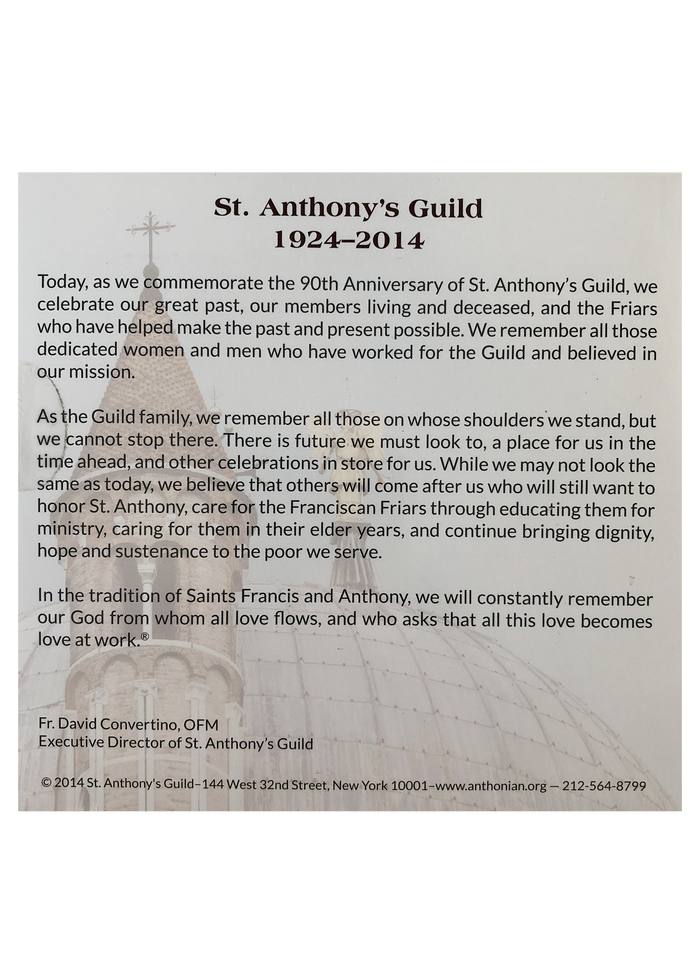 St. Anthony's Guild: 90th Anniversary Commemoration