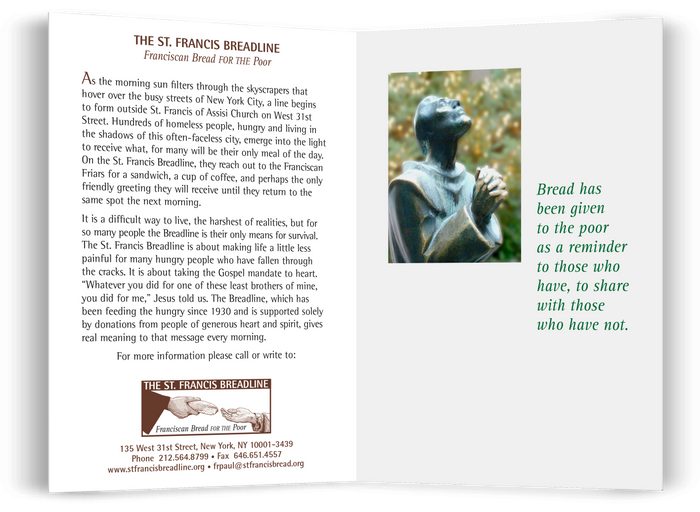 St. Francis Breadline: Joyful Card