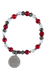 St. Michael Italian Beaded Charm Bracelet
