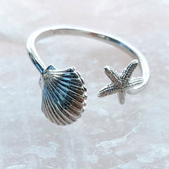 Starfish Scallop Ring
