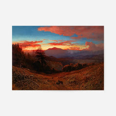 Sunset on Mount Diablo Print by William Keith, fine art poster, unframed
