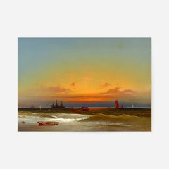 Sunset Seascape Print by James Hamilton, fine art poster, unframed