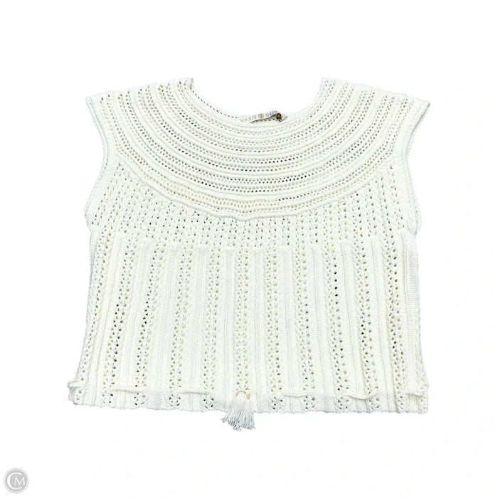 Sweater Short Sleeve By Marie Oliver In White, Size: S