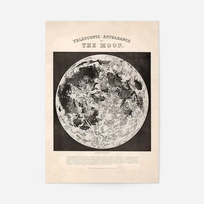 Telescopic Appearance of the Moon Art 40x50cm Clearance Print, unframed