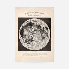 Telescopic Appearance of the Moon Art 40x50cm Clearance Print, unframed