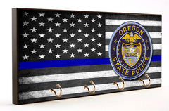 Thin Blue Line Oregon State Police Key Hanger
