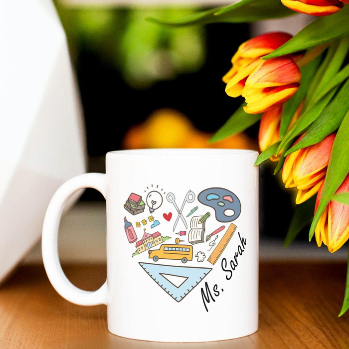 Tiny Human Whisperer Funny Teacher Mug - Personalized Teacher Mug - Sweet Teacher Coffee Cup from Student - Teacher Cup for End of Year Gift