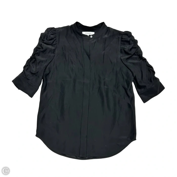 Top Short Sleeve By Frame In Black, Size: Xs