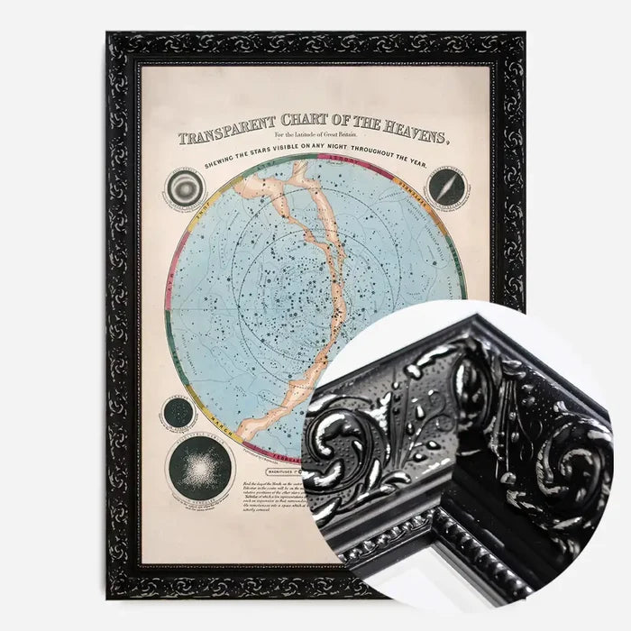 21x30cm | 8¼ x 11¾in / Black Ornate Frame