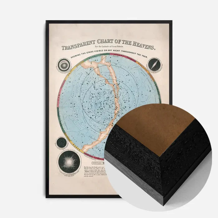 21x30cm | 8¼ x 11¾in / Black Wood Frame