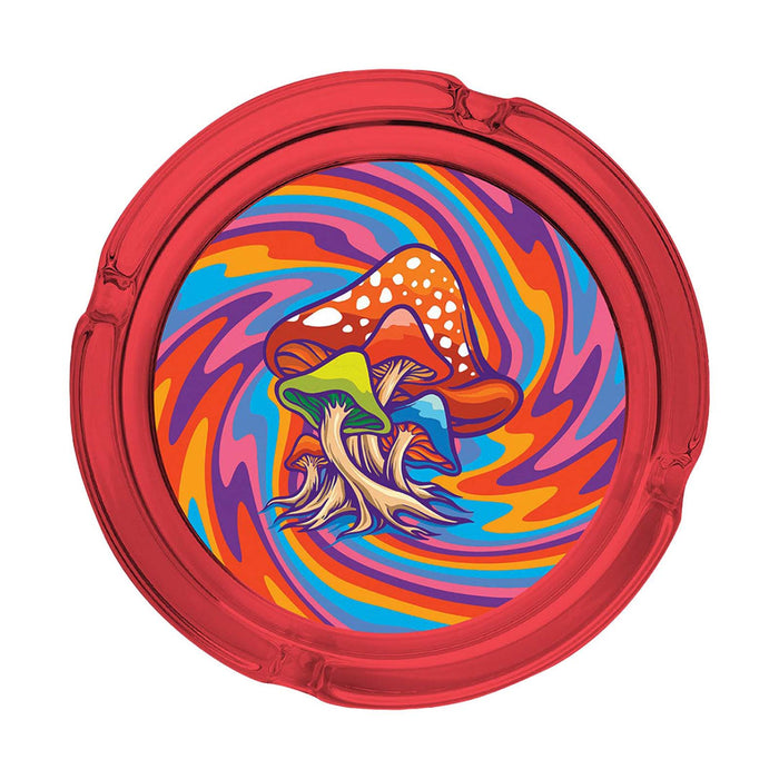 Trippy Mushroom Glass Ashtray