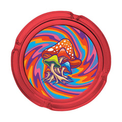 Trippy Mushroom Glass Ashtray