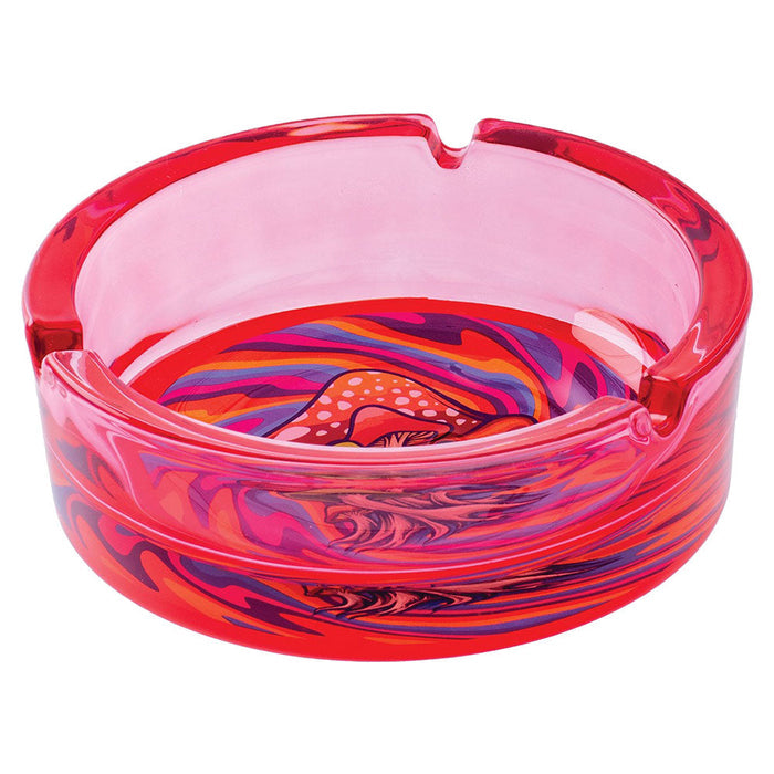 Trippy Mushroom Glass Ashtray
