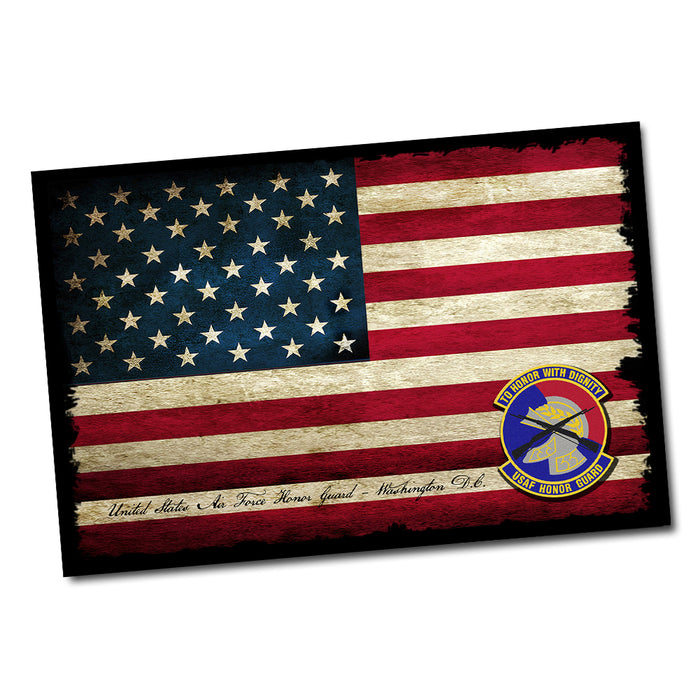 United States Air Force Honor Guard To Honor With Dignity Emblem Poster