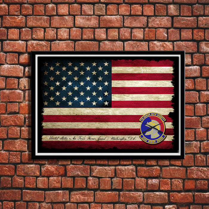 United States Air Force Honor Guard To Honor With Dignity Emblem Poster
