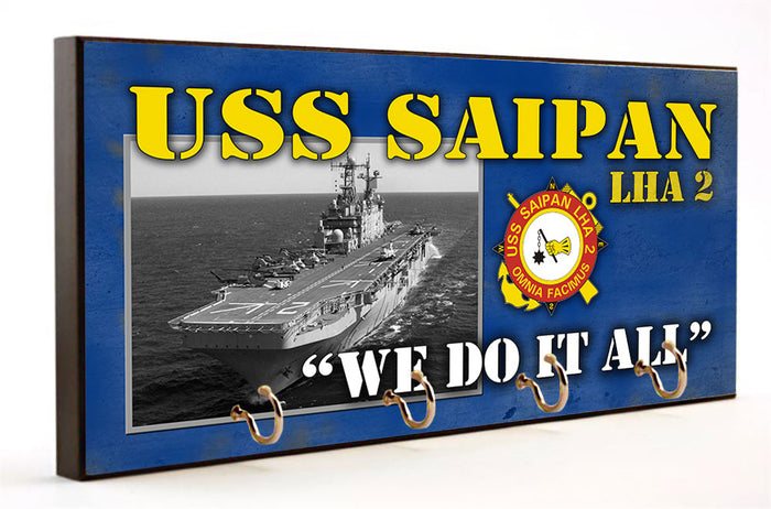 US Navy USS Saipan LHA 2 We Do It All Key Hanger