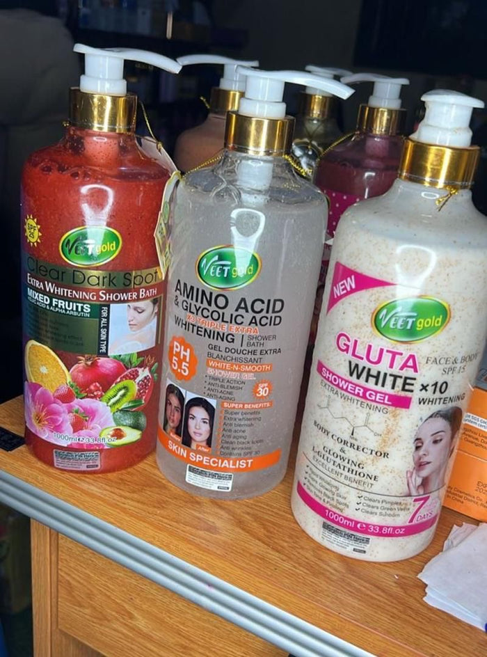 Veetgold carrot & turmeric extra whitening shower gel 1000ML