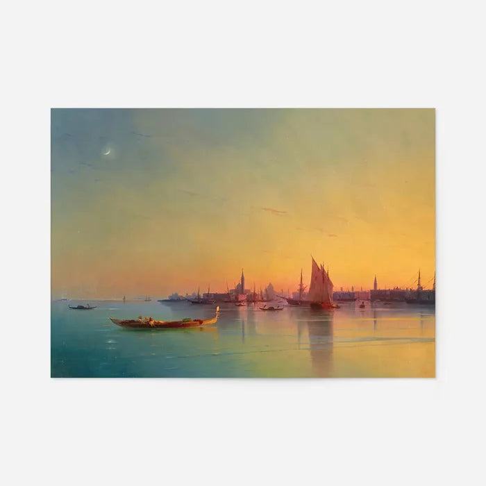 Venice Sunset Print by Ivan Konstantinovich Aivazovsky, fine art poster, unframed
