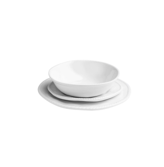 White Bamboo Non-Breakable Dinner Plate